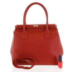 Delami Vera Pelle Luxusná dámska kožená kabelka Zina, červená