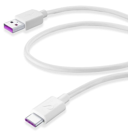 CellularLine USB dátový kábel SC s USB-C konektorom, Huawei Supercharge, 120 cm, USBDATACSCUSBCW