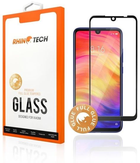 RhinoTech 2 Tvrdené ochranné 2.5D sklo pre Xiaomi Redmi Note 8 (Full Glue) RTX059, čierna