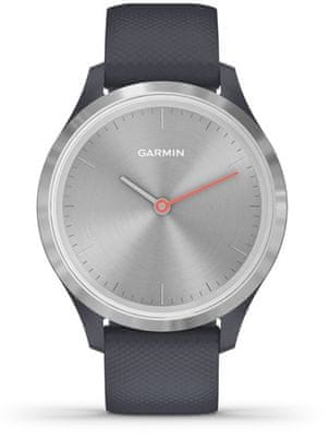 Hybridné chytré hodinky Garmin vivomove 3S, smart watch, tep, dych, menštruačný cyklus, pitný režim, metabolizmus, kalórie, vzdialenosti, kroky, aktivita, odpočinok, spánok, analógové ručičky, skrytý OLED displej