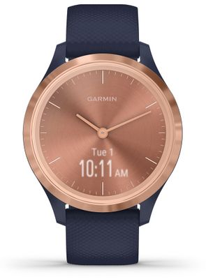 Hybridné chytré hodinky Garmin vivomove 3S, smart watch, tep, dych, menštruačný cyklus, pitný režim, metabolizmus, kalórie, vzdialenosti, kroky, aktivita, odpočinok, spánok, analógové ručičky, skrytý OLED displej