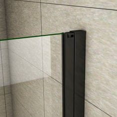 H K Sprchovací kút BLACK SAFIR A2 80 cm s dvoma jednokrídlovými dverami
