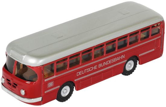 KOVAP Autobus Deutsche Bundesbahn kov 19cm červený v krabičke Kovap - použité