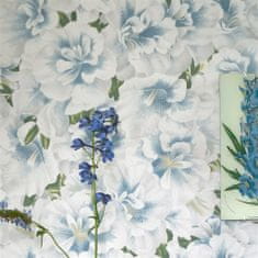 JOHN DERIAN Tapeta variegated AZALEA SWEDISH BLUE, kolekcia PICTURE BOOK PAPERS