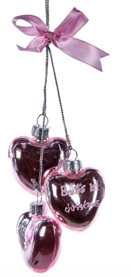 Goodwill Závesné srdce s mašľou 15 cm ružová