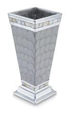 Julia Knight Hliníková váza CLASSIC s perleťovou mozaikou, šedá