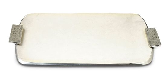 Julia Knight Obdĺžnikový tácku elipsy s úchytmi, smotanový 30 x 53 cm