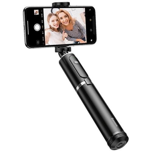 BASEUS Fully Folding Selfie Stick SUDYZP-D1S, čierna / strieborná