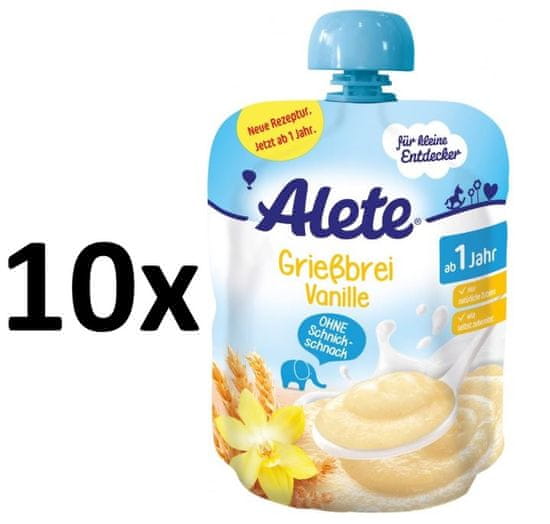 ALETE Krupicová kaša s príchuťou vanilky 85 g (10x85 g)