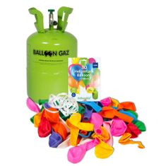 HELIUM do balónikom BALLOONGAZ - jednorazová nádoba 250 l + 30 latexových balónikov
