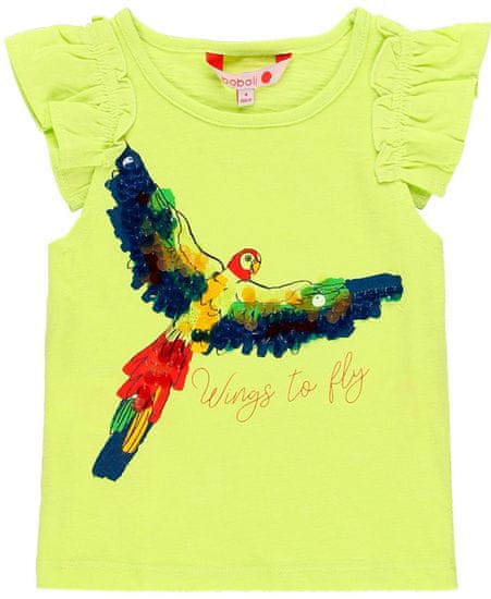Boboli Dievčenské tričko krátky rukáv papagáj