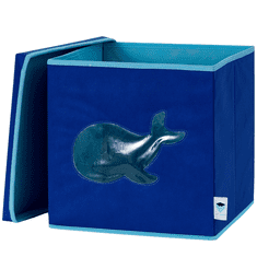 Love It Store It Úložný box na hračky s krytom a okienkom - veľryba