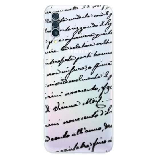 iSaprio Silikónové puzdro - Handwriting 01 - black pre Samsung Galaxy A50