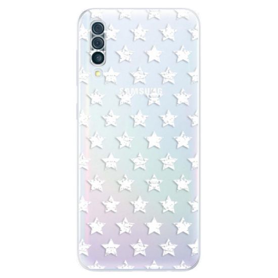 iSaprio Silikónové puzdro - Stars Pattern - white pre Samsung Galaxy A50