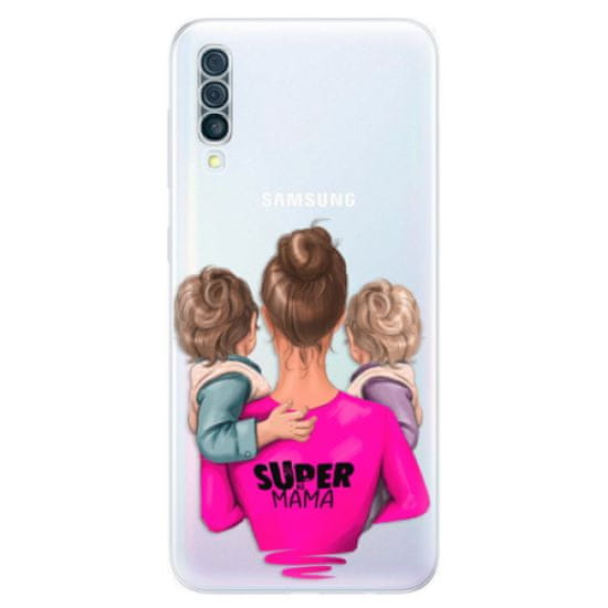 iSaprio Silikónové puzdro - Super Mama - Two Boys pre Samsung Galaxy A50