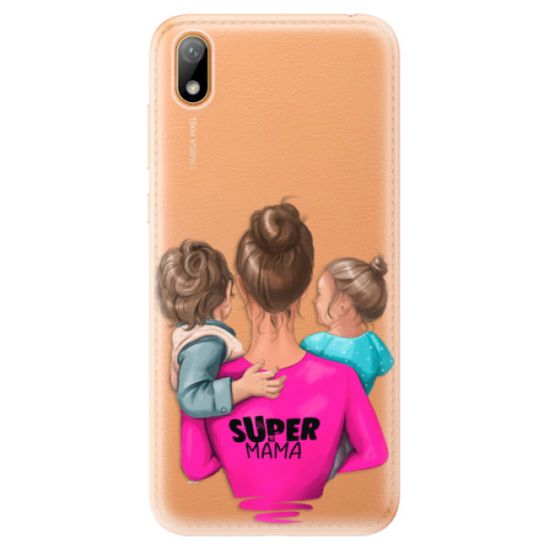 iSaprio Silikónové puzdro - Super Mama - Boy and Girl pre Huawei Y5 2019