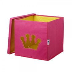 Love It Store It Úložný box na hračky s krytom a okienkom - koruna