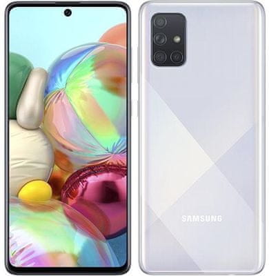 Samsung Galaxy A71, výkonný telefón, super AMOLED Infinity-O FHD+ displej, štvornásobný ultraširokouhlý fotoaparát, veľká výdrž, rýchle nabíjanie, vysoký výkon, Snapdragon 730