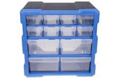 AHProfi Plastový organizér / box na skrutky, 12 zásuviek - MW1507