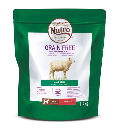 Nutro Grain Free granule s jahňacím pre dospelých psov malých plemien 1,4 kg