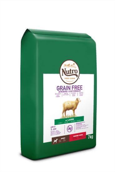 Nutro Grain Free granule s jahňacím pre dospelých psov malých plemien 7 kg