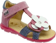 KTR® dievčenské kožené sandále119/138/DORIS/BA, 26, ružová