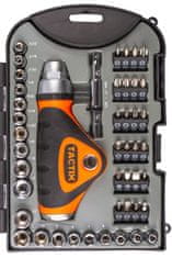 Tactix Račňový skrutkovač s príslušenstvom 46 ks - TC900226