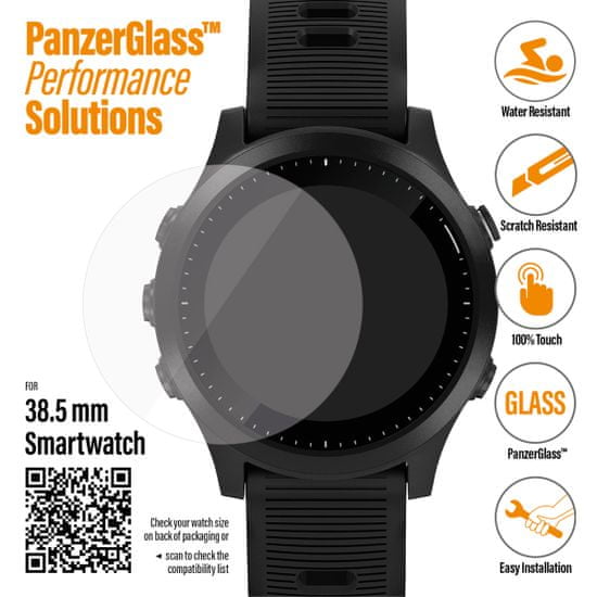 PanzerGlass SmartWatch pre rôzne typy hodiniek, 38,5 mm číre (3616)