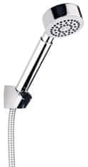 CERSANIT Sprchová súprava s bodovým držiakom aton, 1 funkčný, priemer ručnej sprchy 8cm, kovová hadica dlhá 150cm, s bodovým držiakom a montážnou sadou (S951-024)