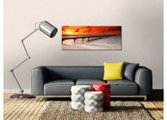 Dimex Dimex, obrazy na plátne - Mólo a západ slnka 100 x 40 cm