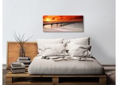 Dimex Dimex, obrazy na plátne - Mólo a západ slnka 100 x 40 cm
