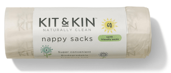 Kit & Kin Kompostovateľné vrecká na plienky 60 ks - zánovné