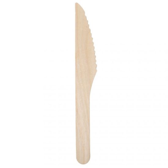 Maxpack Nôž jedálenský drevený W003 - 16,5cm jednorazový - 100ks