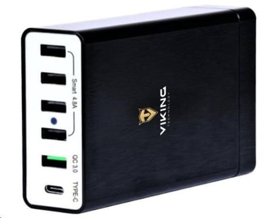 Viking Viking USB Smart Charger QC 3.0 VCHARQC30, čierna