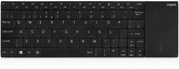 Kompaktná klávesnica Rapoo E2710, CZ / SK, čierna, bezdrôtová, usb bezdrôtový prijímač