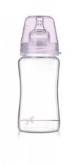 LOVI Fľaša sklenená 250 ml BABY SHOWER holka
