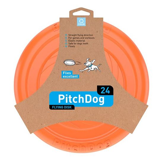 PitchDog lietajúci DISK pre psov oranžový 24 cm
