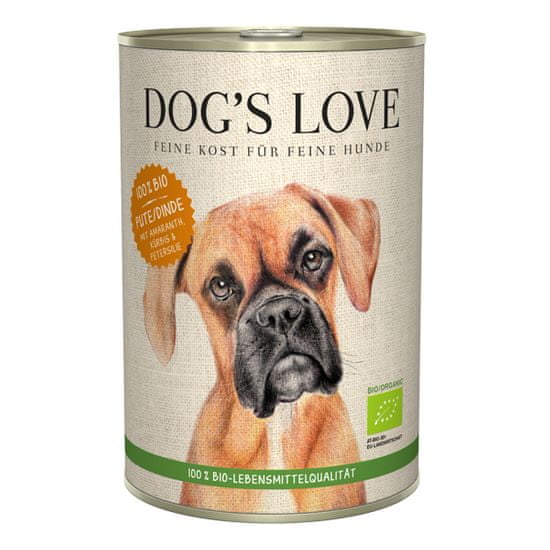 Dog's Love konzerva 100% BIO Organic moriak 400 g