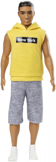 Mattel Barbie Model Ken 131 - žltá mikina bez rukávov s kapucňou
