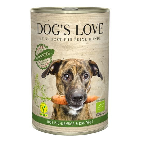 Dog's Love konzerva B.A.R.F. 100 % BIO Vegan greens 400 g