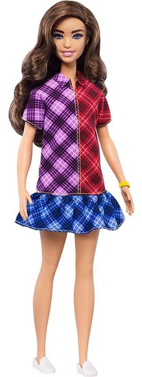 Mattel Barbie Modelka 137 - kockované šaty