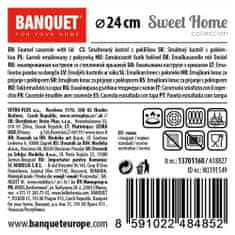 Banquet Kastról smaltovaný SWEET HOME, 24 × 11,5 cm, 3,7 l, s pokrievkou