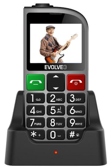 Evolveo EasyPhone FM, strieborný