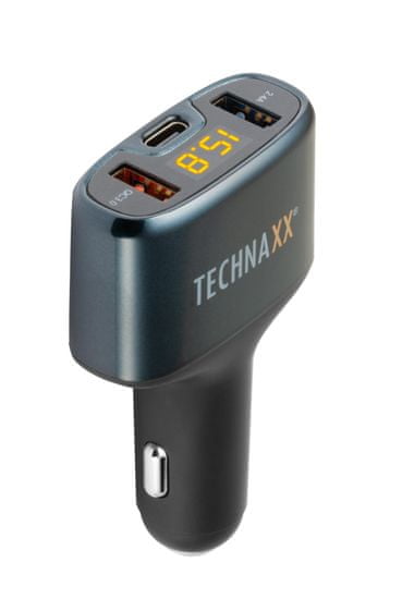 Technaxx Nabíjačka do auta QC 3.0, USB-A a USB-C, TE18 (4823)