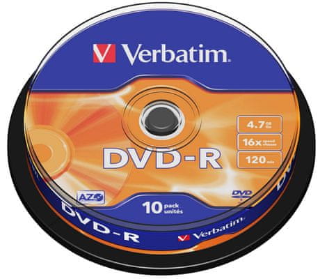 DVD-R Verbatim, vysoká kapacita, optické disky, dlhá životnosť