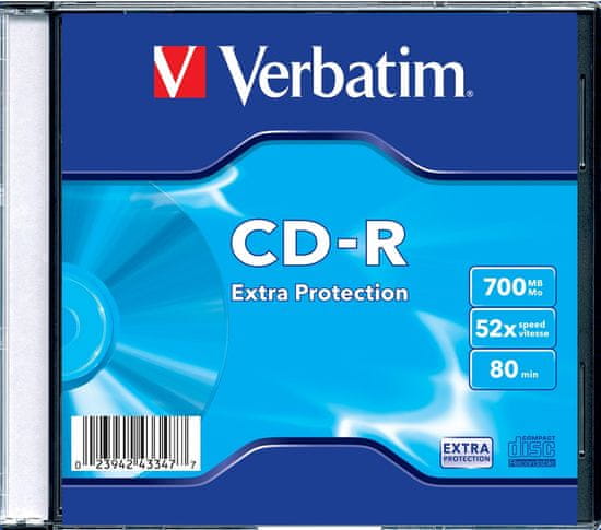 VERBATIM CD-R 700MB, 52×, slim case, 200 ks (43347)