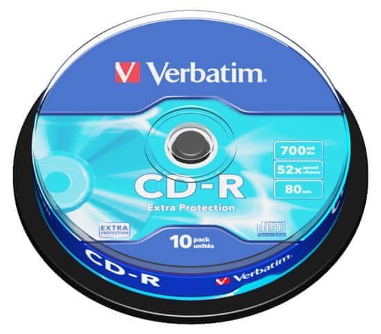 VERBATIM CD-R 700MB, 52×, spindle 10 ks (43437)