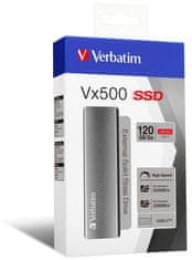 VERBATIM Vx500 External SSD USB 3.1 G2 120GB (47441)