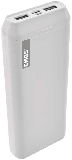 EMOS Powerbanka Alpha 20, 20 000 mAh + kábel USB-C 1613052301, biela