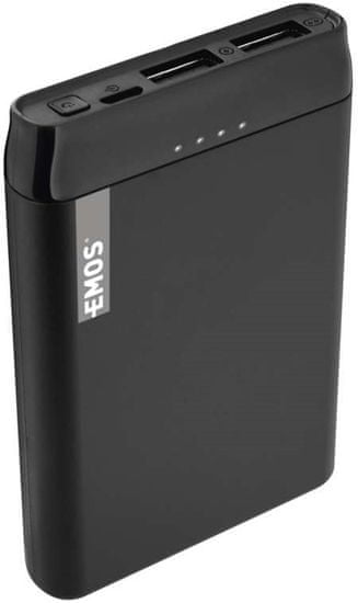 EMOS Powerbanka Alpha 5, 5 000 mAh + kábel USB-C 1613052100, čierna